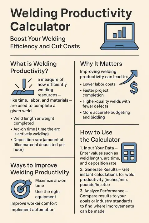 Welding productivity calculator